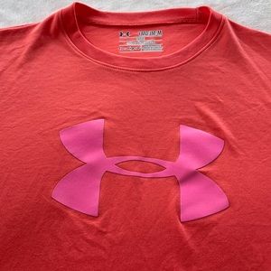 Girls orange Under Armour shirt
